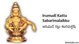 Irumudi Kattu Sabarimalaikku Lyrics in English
